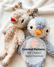 Load image into Gallery viewer, Mini Deer + Penguin Crochet Pattern