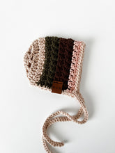 Load image into Gallery viewer, Baby Bonnets, Summer Bonnet, Cotton Baby Headwear, Photo Prop, Baby Hat, crochet, knit, knitting, handmade