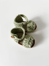 Load image into Gallery viewer, 0-3 month Cotton Baby Sandals, Baby Shoes, Photo prop, Soft Baby Shoe, Baby summer Shoe, summer wear, Footwear, knit wear, Crochet